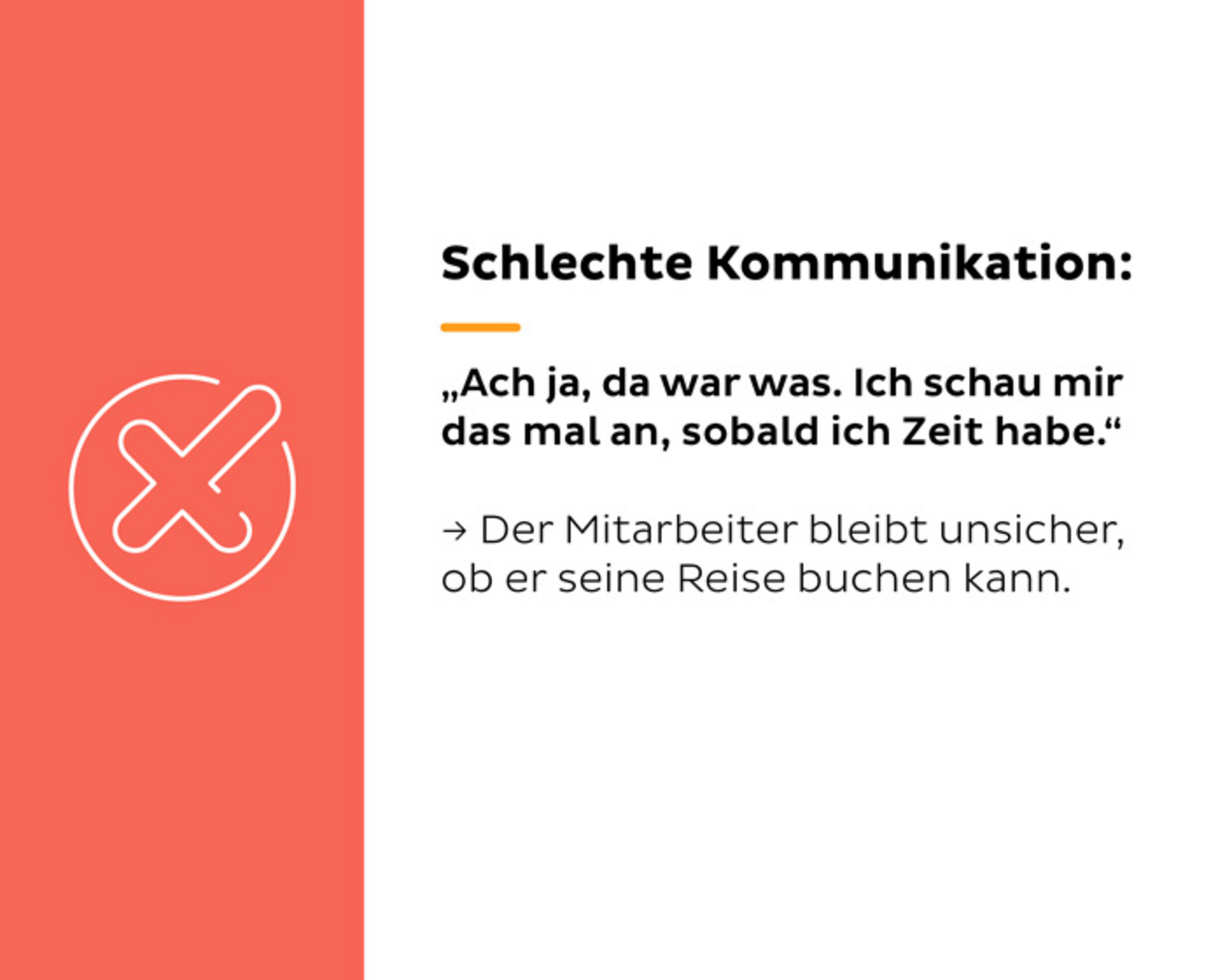 Beispiel für schlechte Kommunikation in Textform
