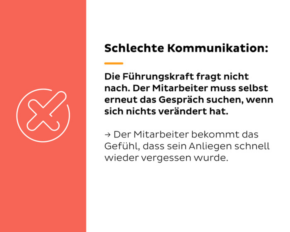 Beispiel für schlechte Kommunikation in Textform