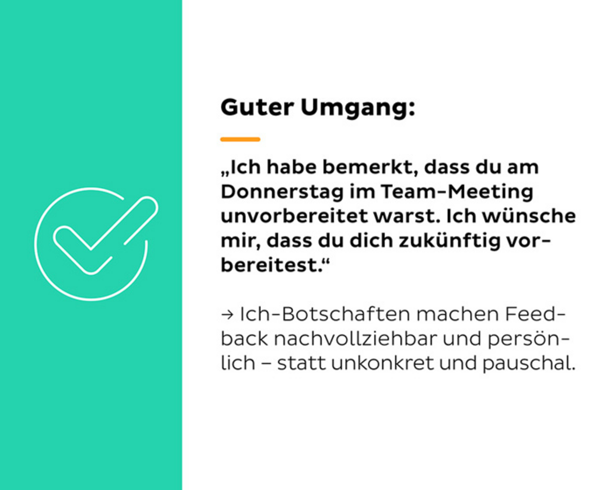 Beispiel für guten Umgang in Textform