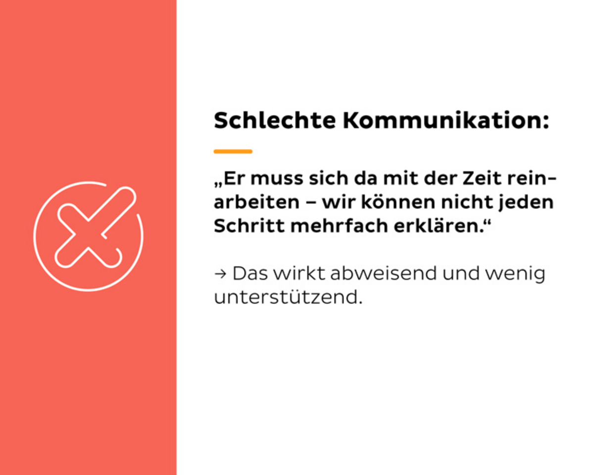 Beispiel für schlechte Kommunikation in Textform