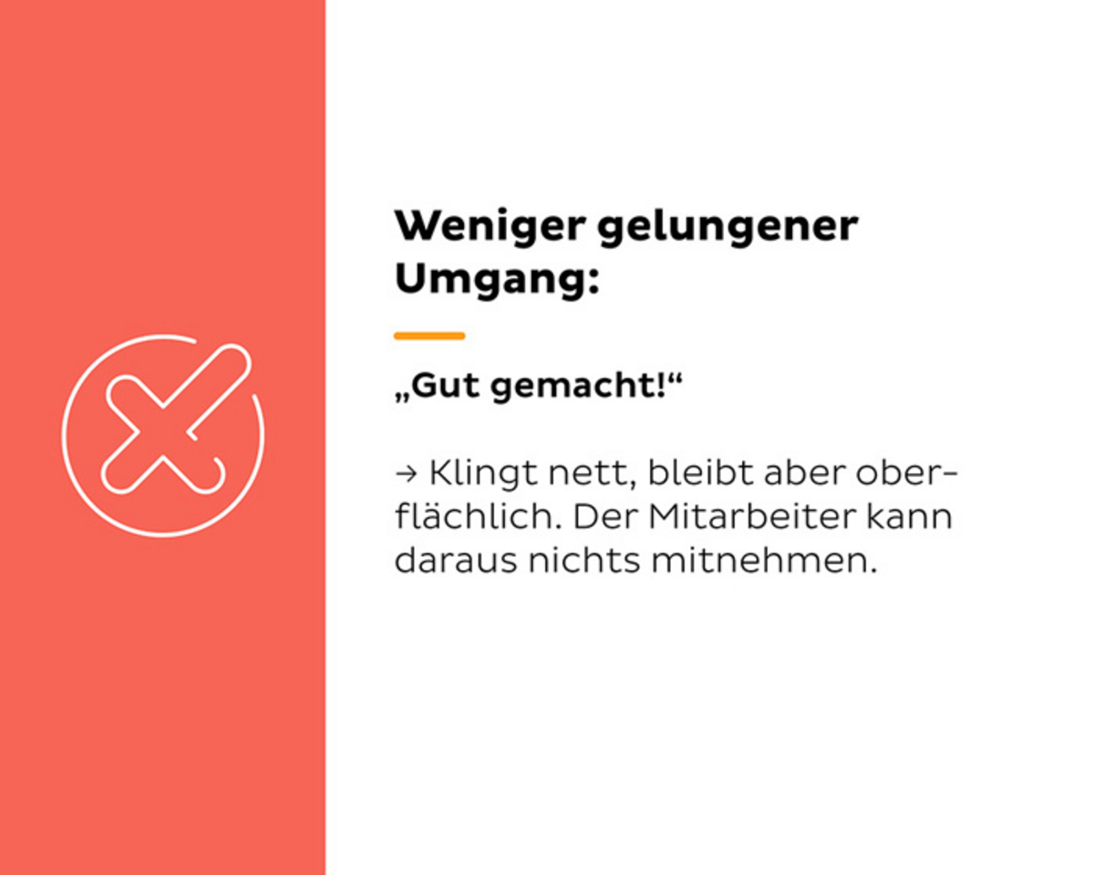Beispiel für weniger gelungenen Umgang in Textform