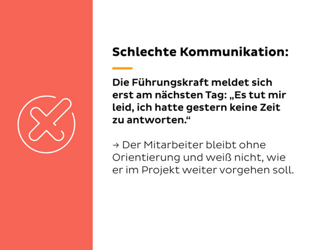 Beispiel für schlechte Kommunikation in Textform