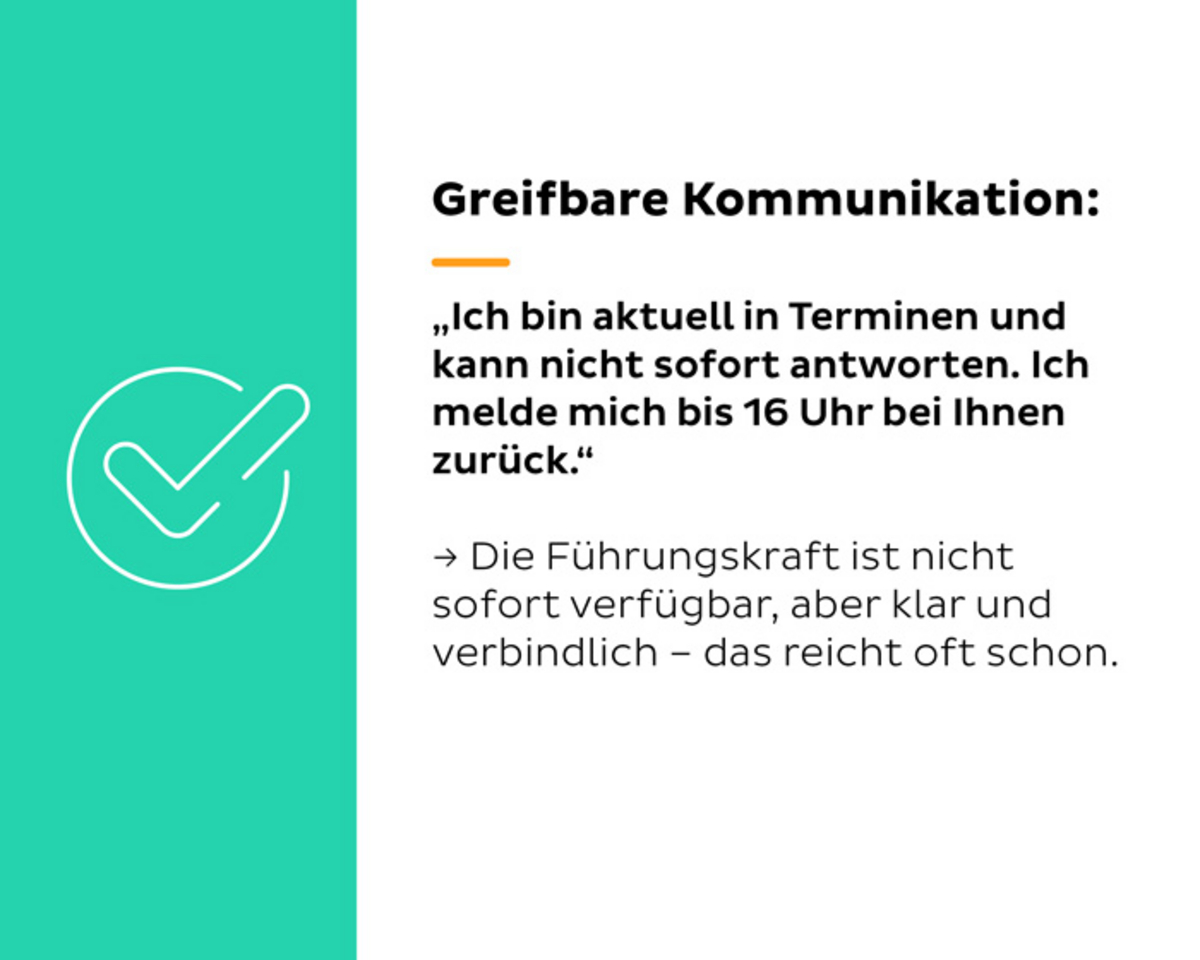 Beispiel für greifbare Kommunikation in Textform