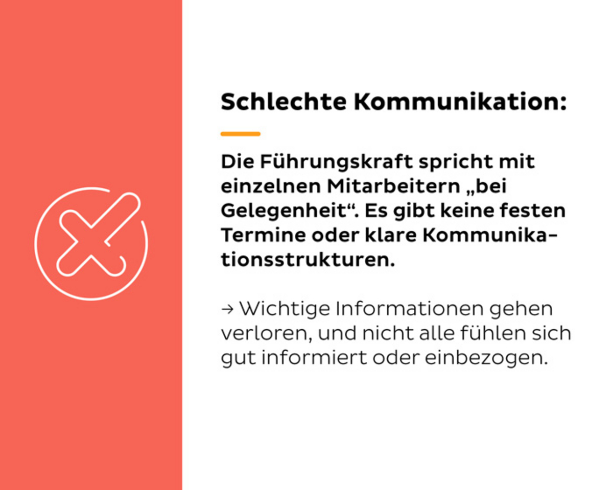 Beispiel für schlechte Kommunikation in Textform