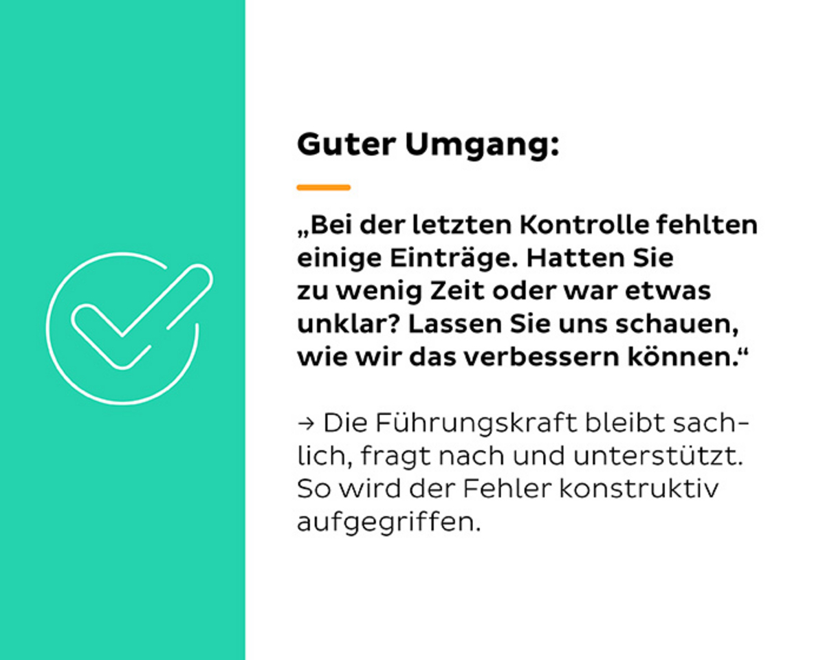 Beispiel für guten Umgang in Textform
