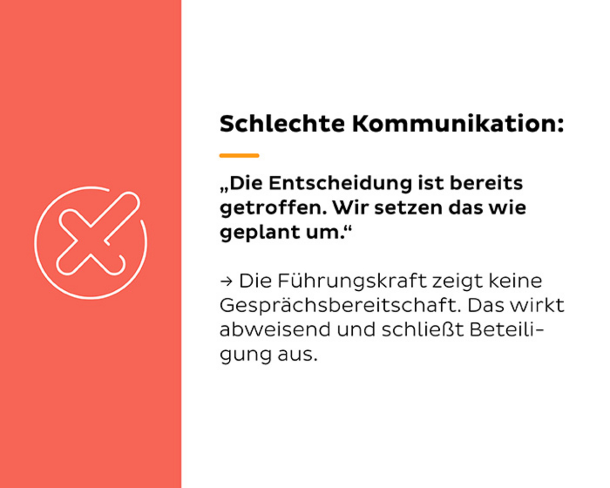 Beispiel für schlechte Kommunikation in Textform