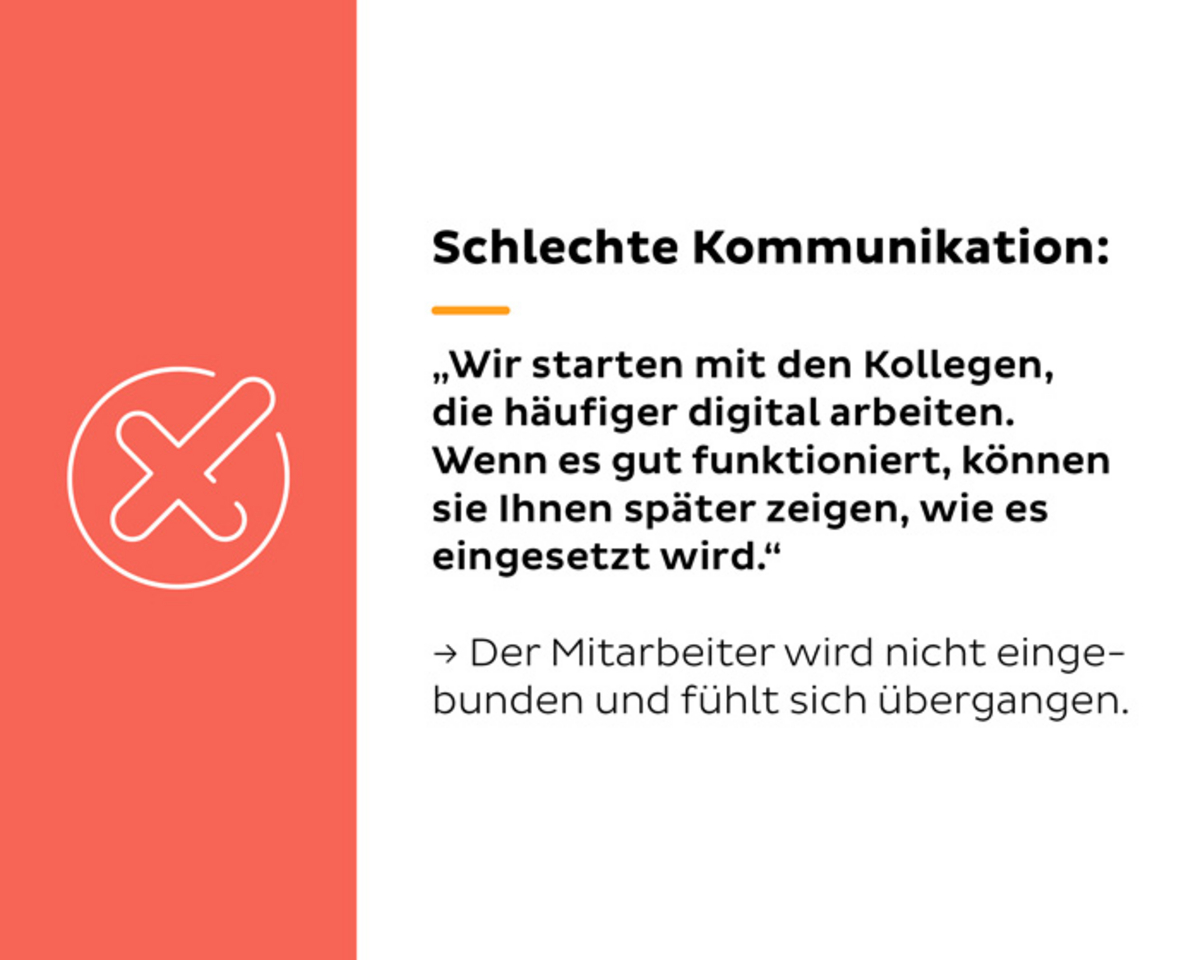 Beispiel für schlechte Kommunikation in Textform