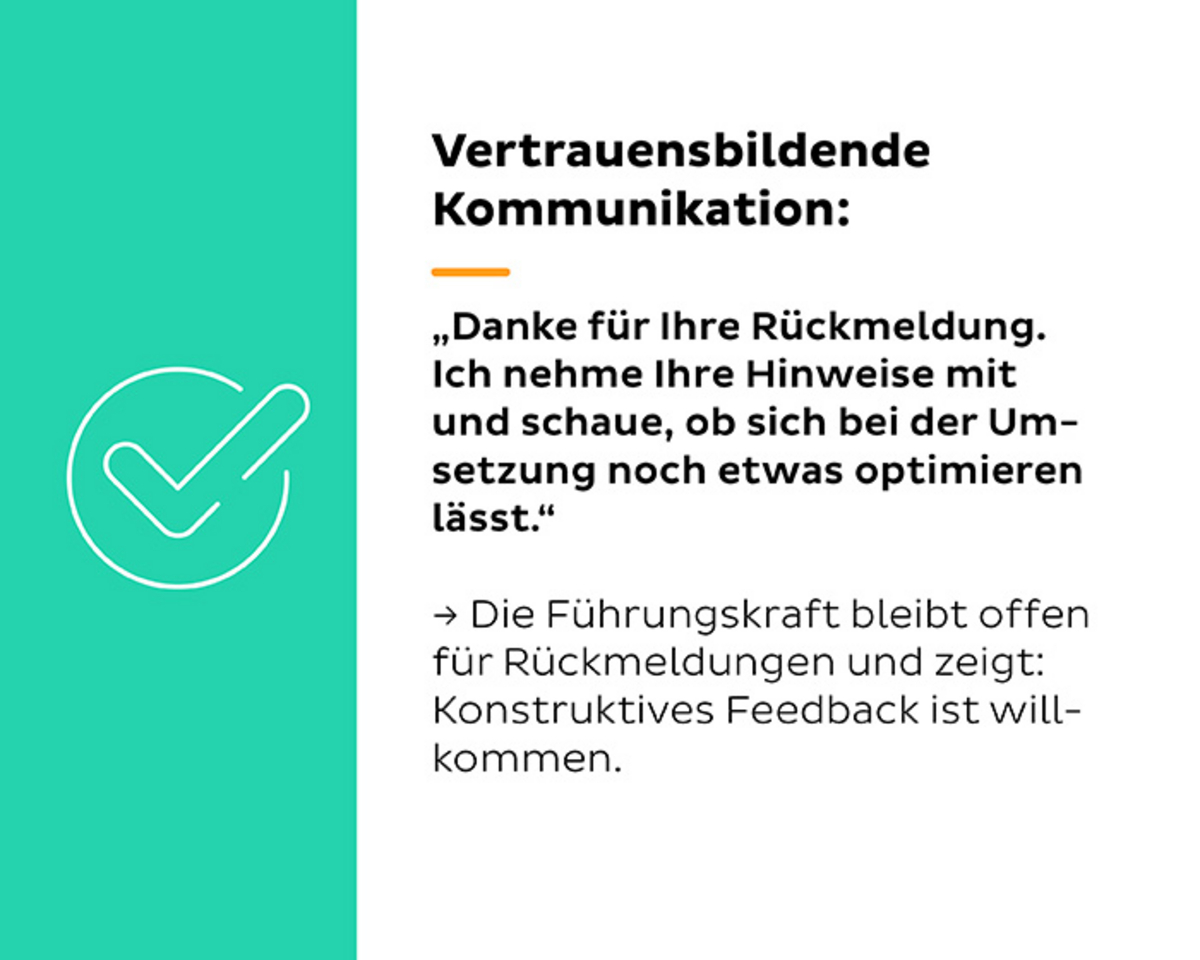 Beispiel für vertrauensbildende Kommunikation in Textform